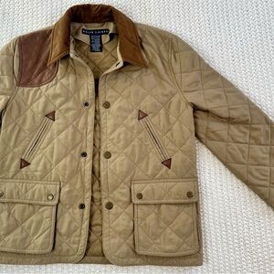 Ralph Lauren Quilted Jacket with Corduroy Collar and Lambskin Details Size S/P